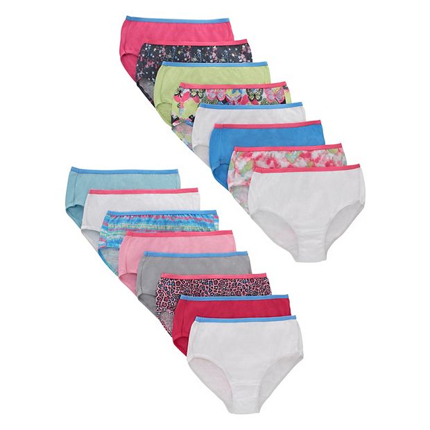 Fruit of the Loom Girls Underwear Panties 14-Pack BRIEFS Size 14 100%  Cotton New