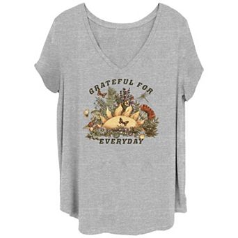 Juniors' Plus Grateful For Everyday Graphic Tee