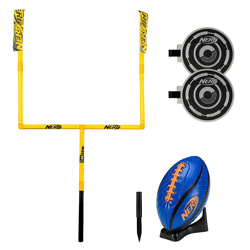 UPC 025725570478 product image for Nerf Punt and Pass Football Goal Post Set, Yellow | upcitemdb.com