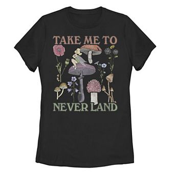 Disney's Peter Pan Tinkerbell Juniors' Take Me To Never Land Graphic Tee