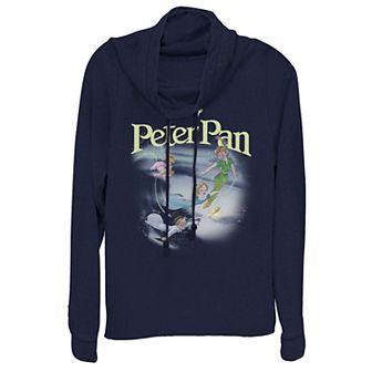 Disney's Peter Pan Juniors' Flying Group Title Cowlneck Graphic Lightweight Long Sleeve