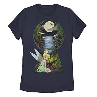 Disney's Peter Pan Tinker Bell Juniors' Keyhole Graphic Tee