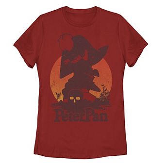 Disney's Peter Pan Captain Hook Juniors' Profile Silhouette Graphic Tee