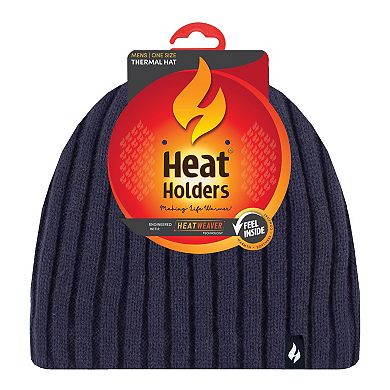 Men's Heat Holders Heatweaver Lined Ribbed Knit Beanie