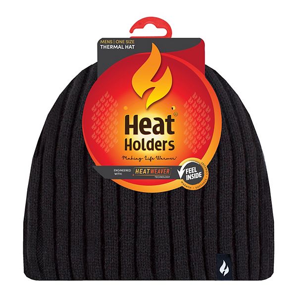 Men's Heat Holders Heatweaver Lined Ribbed Knit Beanie