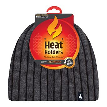 Men's Heat Holders Heatweaver Lined Ribbed Knit Beanie