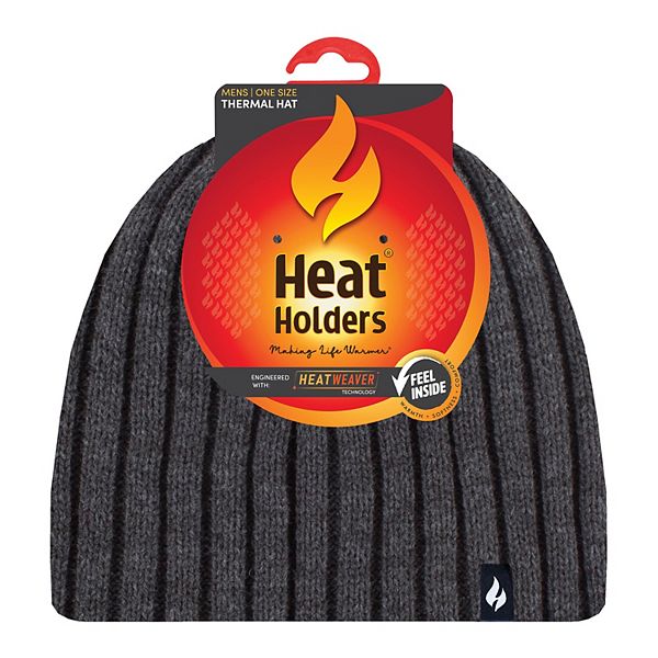 Men's Heat Holders Heatweaver Lined Ribbed Knit Beanie