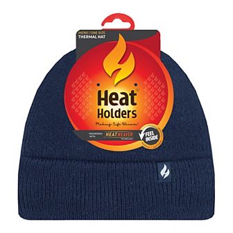 Men's Heat Holders Heatweaver Lined Flat Knit Roll Up Hat