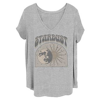 Juniors' Plus Size Stardust Earth Retro Graphic Tee