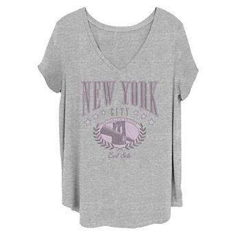 Juniors' Plus Size New York City East Side Bridge Graphic Tee