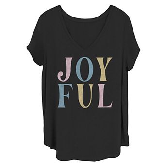 Juniors' Plus Size Joyful Graphic Tee