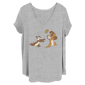 Disney's Chip 'N Dale Juniors' Plus Size Acorn Chase Graphic Tee