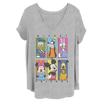 Disney's Mickey Mouse & Friends Juniors' Plus Size Character Panel Graphic Tee
