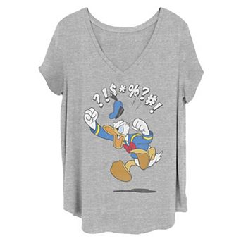 Disney's Donald Duck Juniors' Plus Size Angry Jump Graphic Tee