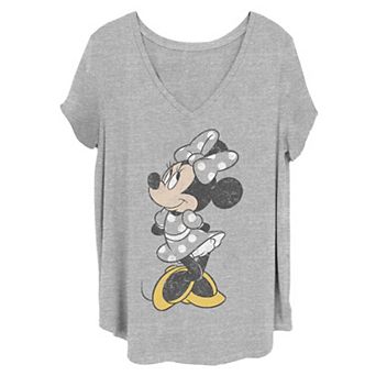 Disney's Minnie Mouse Juniors' Plus Size Polka Dot Graphic Tee