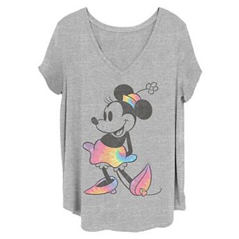 Disney's Minnie Mouse Juniors' Plus Size Tie Dye Graphic Tee