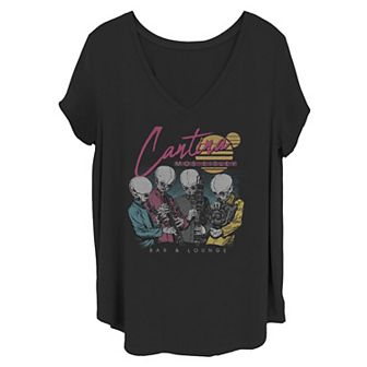Juniors' Plus Star Wars Cantina Mos Eisley V-Neck Graphic Tee
