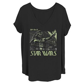 Juniors' Plus Star Wars Up In Arms V-Neck Graphic Tee