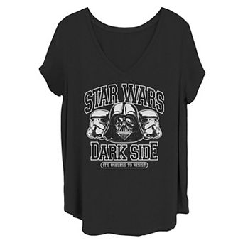 Juniors' Plus Star Wars Return of the Jedi Episode VI Dark Side V-Neck Graphic Tee
