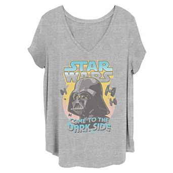 Juniors' Plus Size Star Wars Darth Vader Come To The Dark Side Graphic Tee