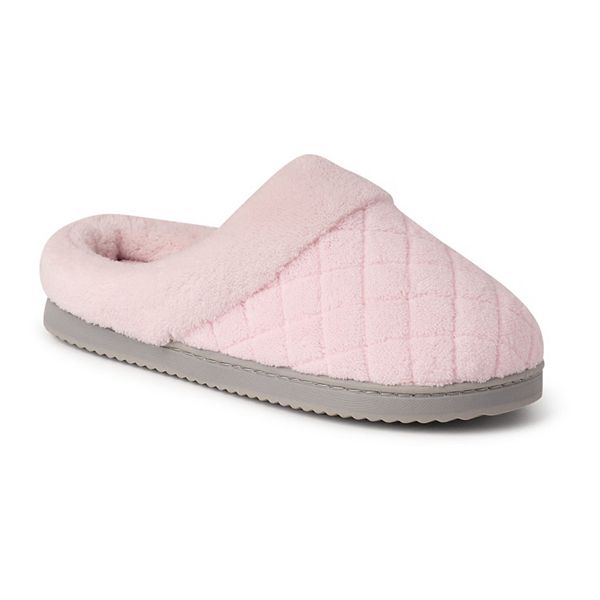 Dearfoams Libby Women's Quilted Terry Clog Slippers - Fresh Pink (SMALL)