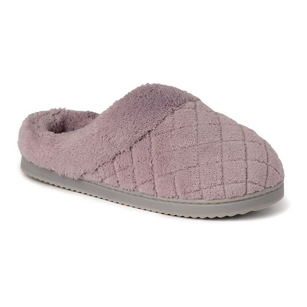 Dearfoams Libby Women's Quilted Terry Clog Slippers - Frosted Plum (LARGE WIDE)