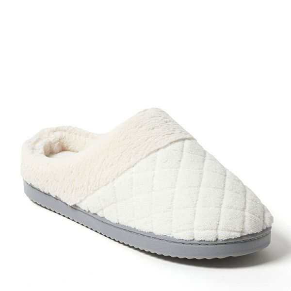 Dearfoams Libby Women's Quilted Terry Clog Slippers - Muslin (SMALL)