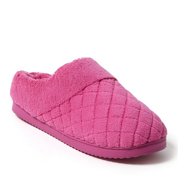 Dearfoams Libby Women's Quilted Terry Clog Slippers - Paradise Pink (SMALL)