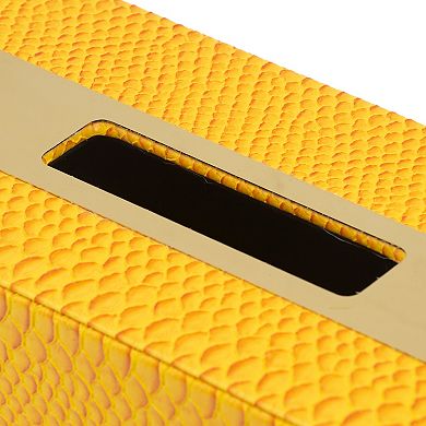 A&B Home Faux Leather Tissue Box Cover Table Decor