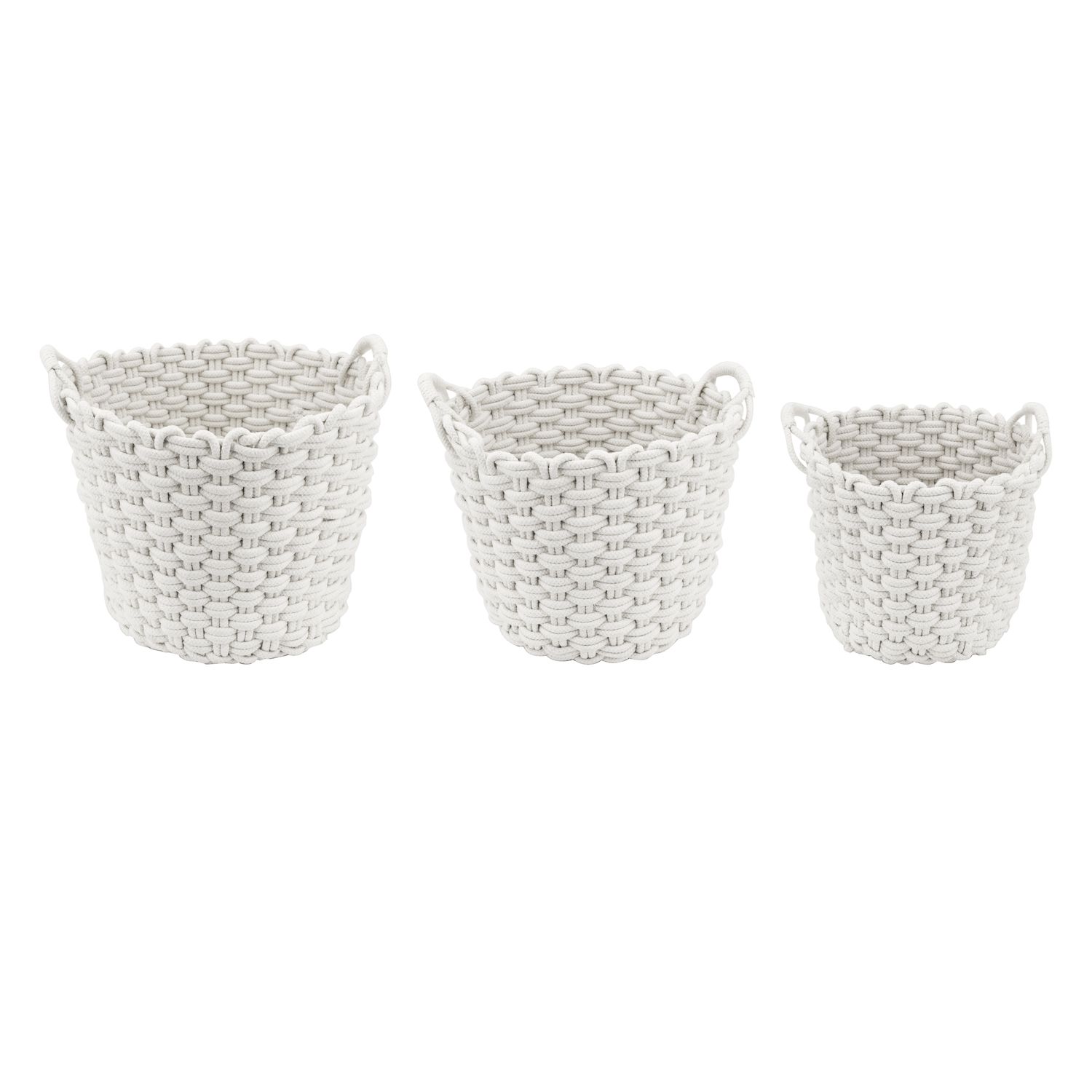 Badger Basket 3-Piece Wicker Basket Set, White