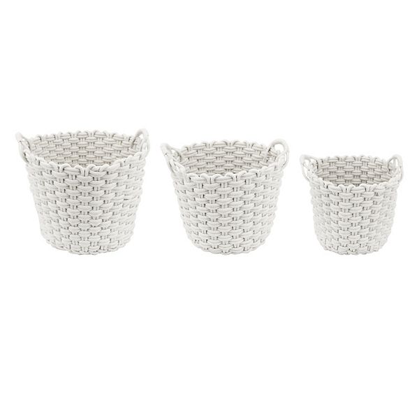 A&B Home Woven Rope Baskets 3piece Set