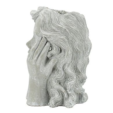 A&B Home Girl Statue Planter Table Decor