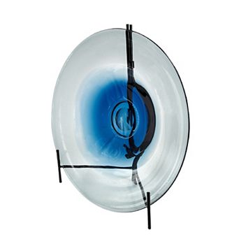 A&B Home Lourdes Glass Charger Plate & Stand Table Decor