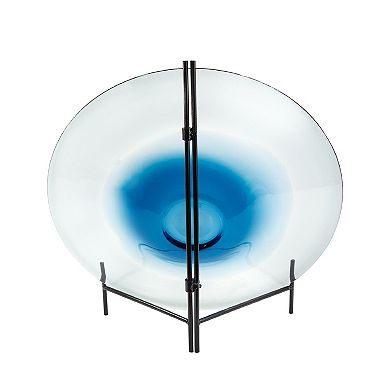 A&B Home Lourdes Glass Charger Plate & Stand Table Decor