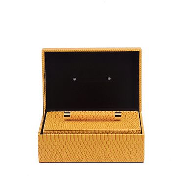 A&B Home Orinoco Faux Leather Decorative Box Table Decor 2-piece Set