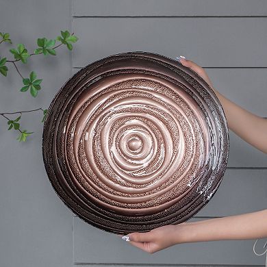 A&B Home Swirl Glass Charger Plate Table Decor