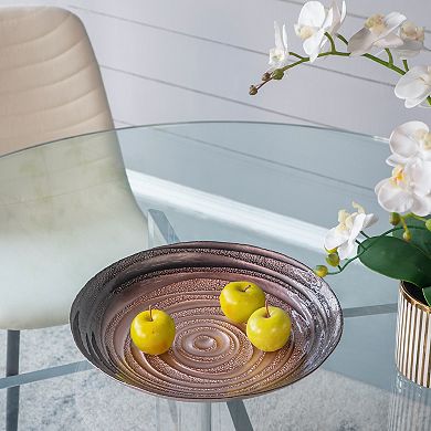 A&B Home Swirl Glass Charger Plate Table Decor