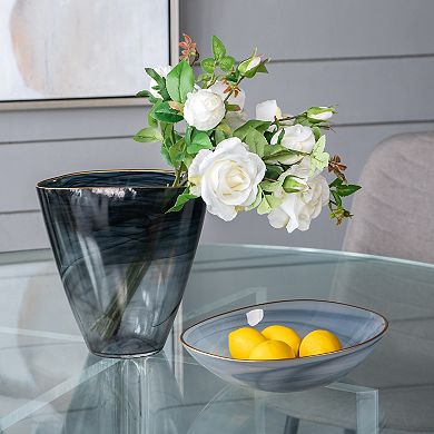 A&B Home Oval Glass Vase Table Decor