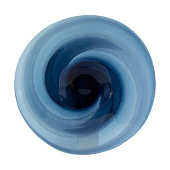 A&B Home Mayron Swirl Glass Plate Table Decor