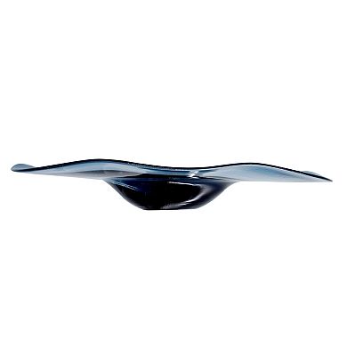 A&B Home Mayron Swirl Glass Plate Table Decor