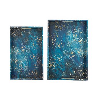 A&B Home Rectangular Decorative Trays 2 pc Set