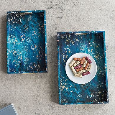 A&B Home Rectangular Decorative Trays 2-piece Set