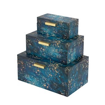 A&B Home Decorative Box Table Decor 3 pc Set