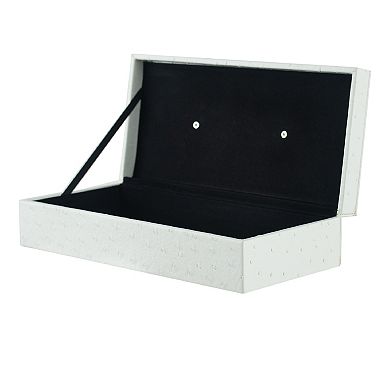A&B Home Faux Leather Box Table Decor