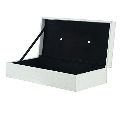 A&B Home Faux Leather Box Table Decor 