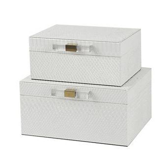 A&B Home Helga Decorative Box Table Decor 2 pc Set