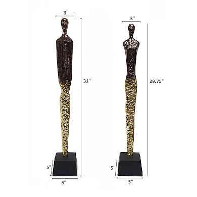A&B Home Old World Human Statuaries Floor Decor 2-piece Set