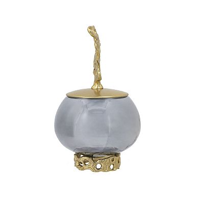 A&B Home Percy Lidded Glass Jar Table Decor