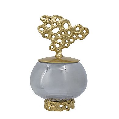 A&B Home Percy Lidded Glass Jar Table Decor