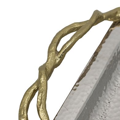 A&B Home Mabrey Branch Handle Tray Table Decor